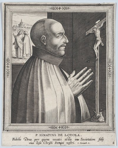 Pyhä Ignatius Loyolalainen, sarjasta Miesten perustajat, ennen vuotta 1610, ennen vuotta 1610 tekijältä Philip Galle