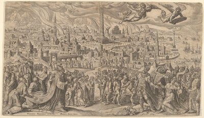 Babylonin kukistuminen, 1569. tekijältä Philip Galle