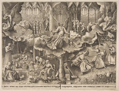 Vertaus viisaista ja tyhmistä neitsyistä, n. 1560-63. tekijältä Philip Galle
