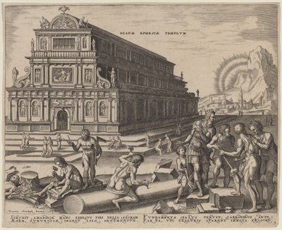Dianan temppeli Efesoksessa tekijältä Philip Galle, after Maerten van Heemskerck