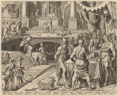Josia viettää pääsiäistä tekijältä Philip Galle, after Maerten van Heemskerck