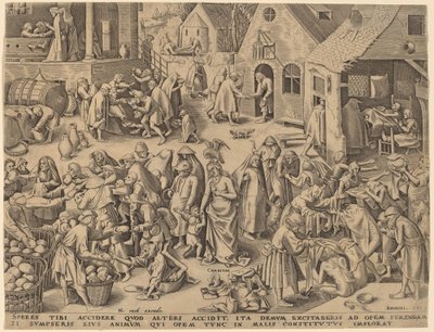 Hyväntekeväisyys [recto] tekijältä Philip Galle after Pieter Bruegel the Elder
