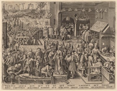 Oikeudenmukaisuus tekijältä Philip Galle after Pieter Bruegel the Elder