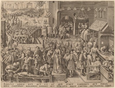 Oikeudenmukaisuus tekijältä Philip Galle after Pieter Bruegel the Elder