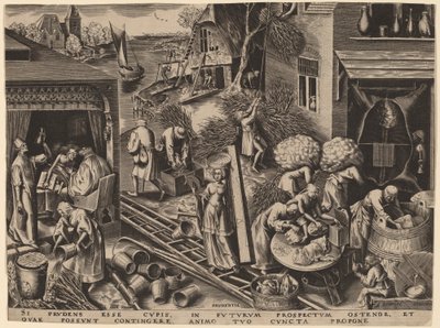 Varovaisuutta tekijältä Philip Galle after Pieter Bruegel the Elder