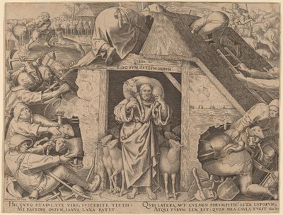 Vertaus Hyvästä Paimenesta tekijältä Philip Galle after Pieter Bruegel the Elder