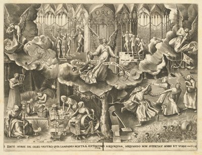 Vertaus viisaista ja tyhmistä neitsyistä tekijältä Philip Galle, after Pieter Bruegel the Elder