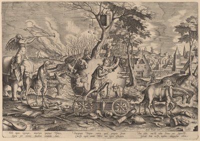 Ajan voitto tekijältä Philip Galle after Pieter Bruegel the Elder