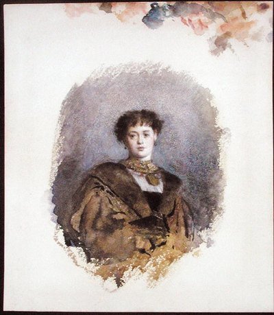 La Belle Yseult (akvarelli paperille) tekijältä Philip Hermogenes Calderon