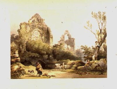 Tintern Abbey Englannin ja Walesin romanttisista ja maalauksellisista maisemista tekijältä Philip James de Loutherbourg