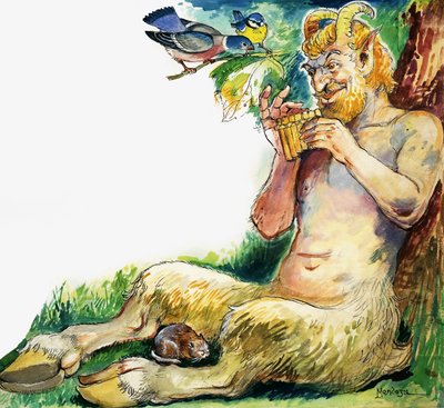 Pan, kreikkalainen luonnon jumala tekijältä Philip Mendoza