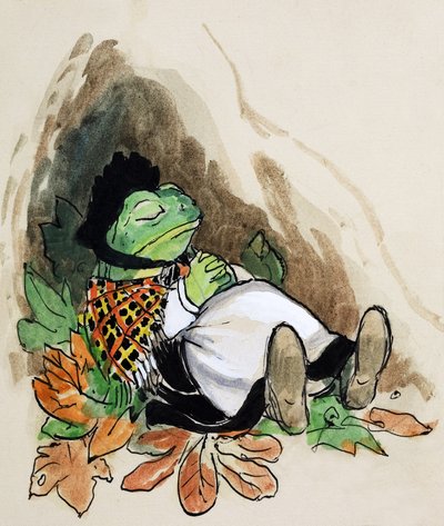 Rupikonnahallin rupikonna (guassi paperille) tekijältä Philip Mendoza