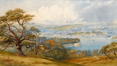 Devonport ja Stonebridge Mount Edgecombe Parkista, 1880 (wc paperilla) tekijältä Philip Mitchell