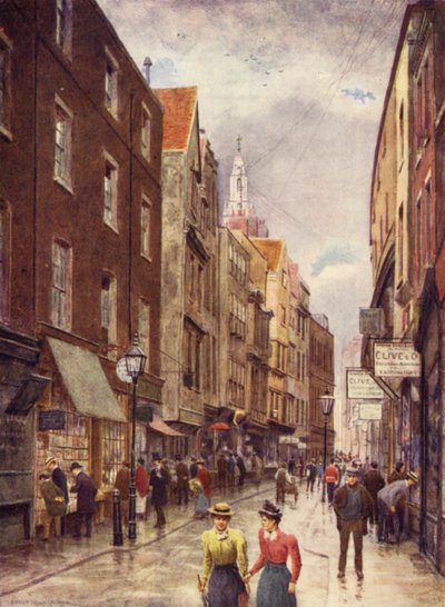 Holywell Street, Strand, katsot länteen, 1900 tekijältä Philip Norman