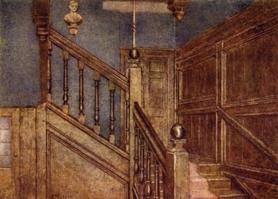 Sandford Manor Housen portaikko, 1898 tekijältä Philip Norman