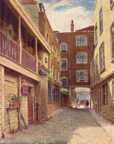Yard of Old Bell Inn, Holborn, pohjoisesta, 1897 tekijältä Philip Norman