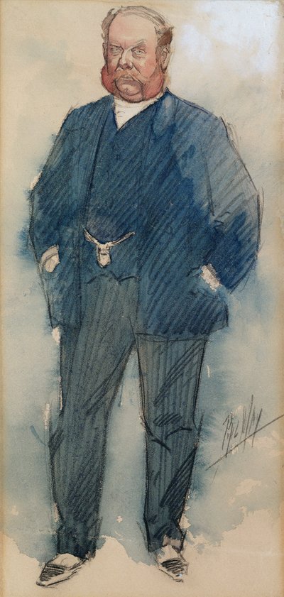 Eversti North (kynä ja muste, akvarelli ja guassi paperille) tekijältä Philip William May