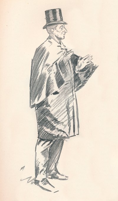 Lyijykynäluonnos, Phil May, 1800-luku 1903-1904 tekijältä Philip William May