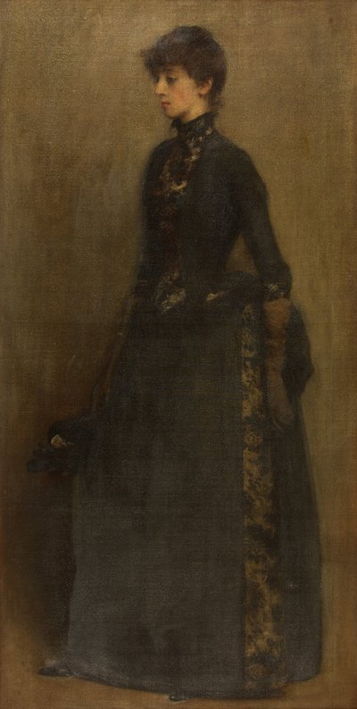 Lady in Grey: Mrs Montgomery (öljy kankaalle) tekijältä Philip Wilson Steer
