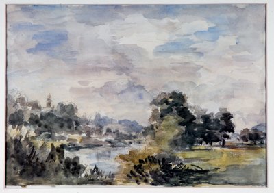 Näkymä lähellä Bridgnorthia, n. 1925 (akvarelli paperille) tekijältä Philip Wilson Steer