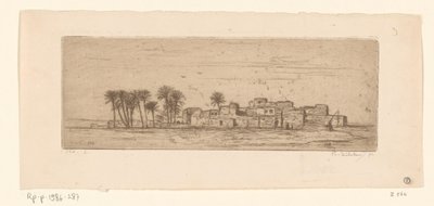 Gezicht op Com Al-Akhdar Vue de Côm Al-Akhdar (títol original) finlandès tekijältä Philip Zilcken (signed by artist)