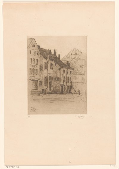 Vanhoja taloja Place Verte -kadulla, Verviersissä Vieilles maisons, Place Verte (Verviers) (alkuperäinen nimi) tekijältä Philip Zilcken