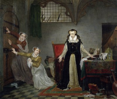Mary Stuart (1542-87) lähdön hetkellä teloitusta varten, 8. helmikuuta 1587 tekijältä Philipe Jacques van Bree