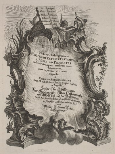 Kalkografisia kuvia Vanhan ja Uuden testamentin historiasta tekijältä Philipp Andreas Kilian after Various Artists, Johann Michael Wagner