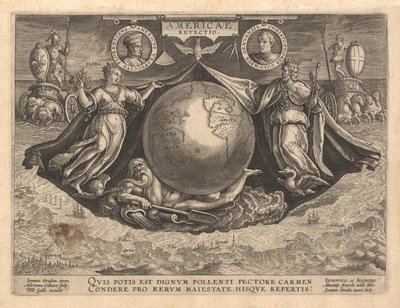 America Revetion kansi, 1591 tekijältä Philipp Galle