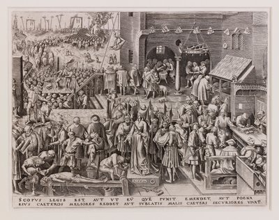 Oikeus, c. 1560. tekijältä Philipp Galle