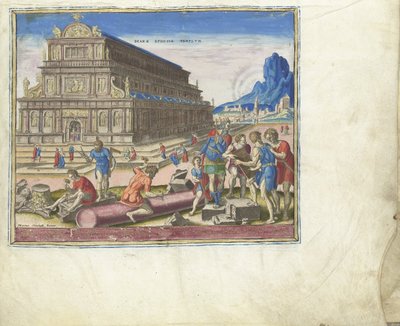 Dianan temppeli Efesoksessa sarjasta Maailman kahdeksas ihme, 1572 tekijältä Philipp Galle
