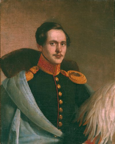 Runoilija Mihail Lermontovin muotokuva 1814-1841, 1834 tekijältä Philipp Osipovich Budkin