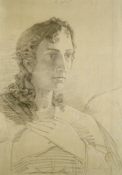 Pyhän Johanneksen pää ja kädet, 1806 (liitu ja puuhiili paperilla) tekijältä Philipp Otto Runge