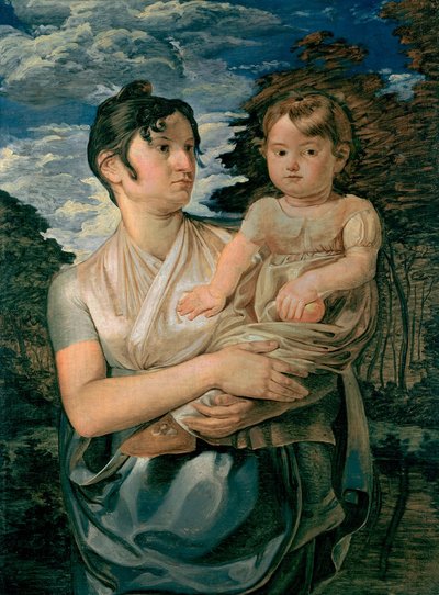 Pauline Runge kahdenvuotiaan poikansa kanssa / Taiteilijan vaimo ja poika tekijältä Philipp Otto Runge