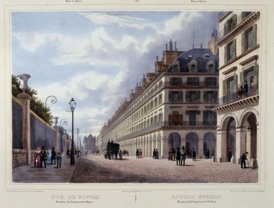 Rue de Rivoli - teoksessa "Kävely Pariisissa ja sen ympäristössä", kirjoittaneet Jacottet ja Benoist, toim. Gihaut tekijältä Philippe Benoist
