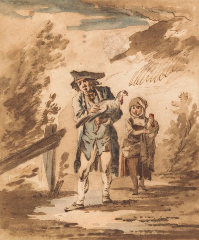 Maalaismaisia siipikarjaa palaamassa markkinoilta tekijältä Philippe Jacques de Loutherbourg