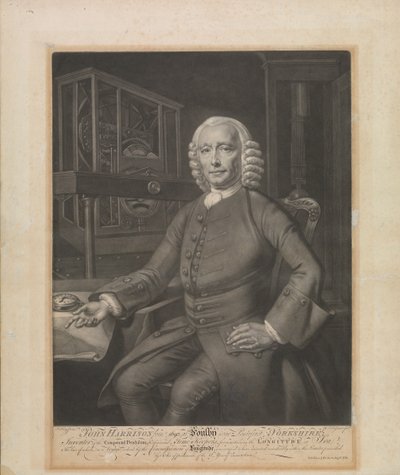 John Harrison...Yhdistetyn heilurin ja useiden aikamittareiden keksijä. tekijältä Philippe Joseph Tassaert