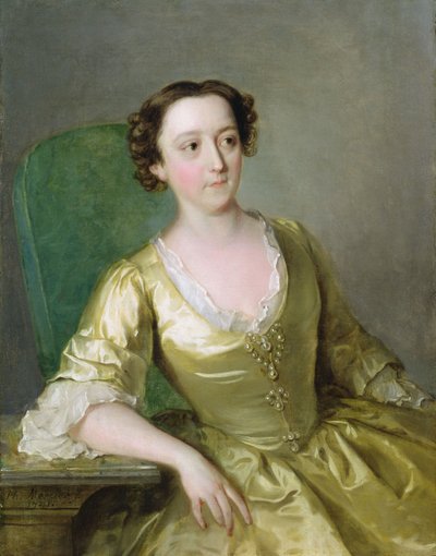 Neiti Adams, noin 1741 (öljy kankaalle) tekijältä Philippe Mercier