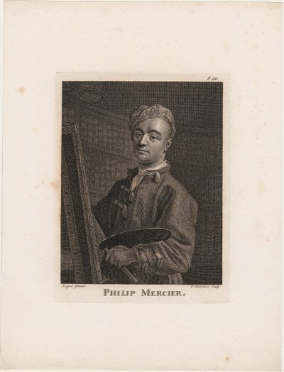 Philip Mercier, Horace Walpolen teoksesta "Anekdootit maalauksesta", kaiverrus Thomas Chambars (1724-89), n. 1770 tekijältä Philippe Mercier