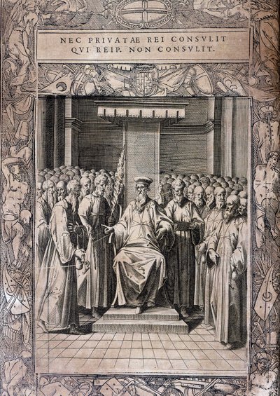 Maltan ritarikunnan perussääntö "Statuta Hospitalis Hervsalem" (ritarineuvosto), Philippe Thomassin, 1500-luvun loppu tekijältä Philippe Thomassin