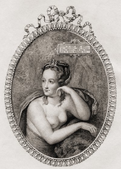 Ranskan kuninkaan Henrik II:n ranskalainen rakastajatar: Diane de Poitiers (1499-1566) tekijältä Philippe after Mercier