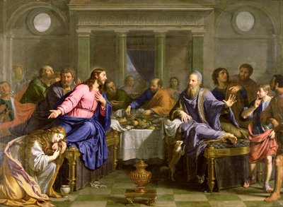Kristus Simon fariseuksen talossa, noin 1656 tekijältä Philippe de Champaigne