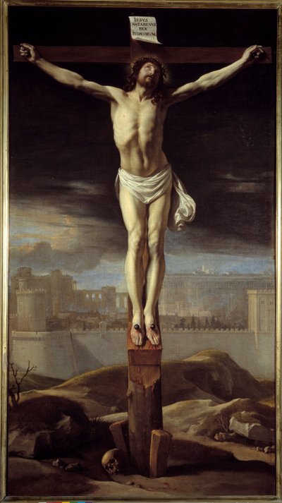 Kristus ristillä. Philippe De Champaignen (1602-1674) maalaus Ec. Flam. tekijältä Philippe de Champaigne