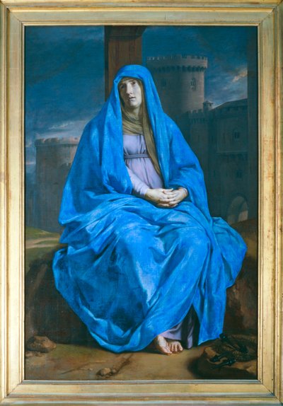 La Vierge de douleur au pied de la croix - Neitsyt surussa, risti jalkojensa juuressa ... tekijältä Philippe de Champaigne