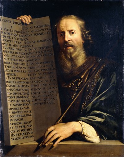 Mooses pitää kymmentä käskyä tekijältä Philippe de Champaigne