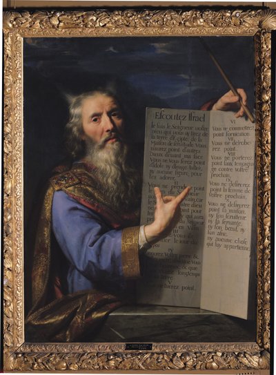 Mooses lain tauluilla, 1663 tekijältä Philippe de Champaigne
