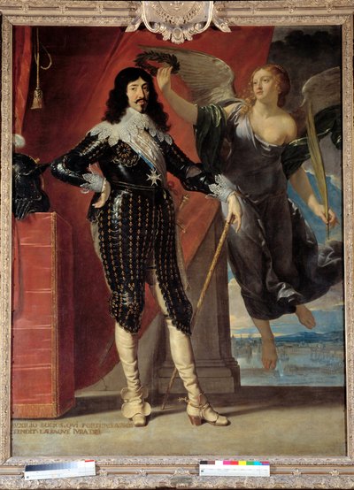 Voiton kruunujen Ludvig XIII:n (1601-1643) jalassa muotokuva. Philippe de Champaignen (1602-1674) maalaus tekijältä Philippe de Champaigne