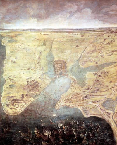 Istui Rochellesta 10.8.1627 - 28.10.1628, Musée de Versailles. tekijältä Philippe de Champaigne