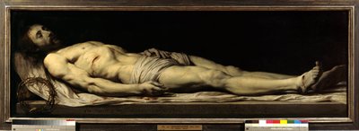 Philippe de Champaignen (1602-1674) maalaus kuollut Kristus makaamassa käärinliinallaan 1600-luvun aurinko 0,68x1,97 m Pariisi, Musee du Louvre tekijältä Philippe de Champaigne
