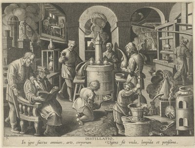 Tislaus Tislaus (otsikko esineessä) Uusia keksintöjä ja löytöjä (sarjan nimi) Nova Reperta (sarjan nimi) tekijältä Philips Galle (attributed to workshop of)